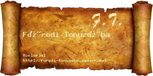 Füredi Tonuzóba névjegykártya